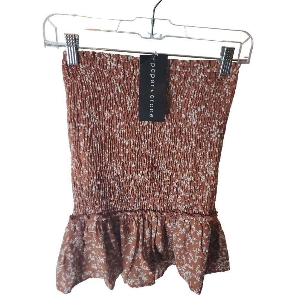 Paper Crane Ruffle Bottom Pencil Skirt, NWT, Small